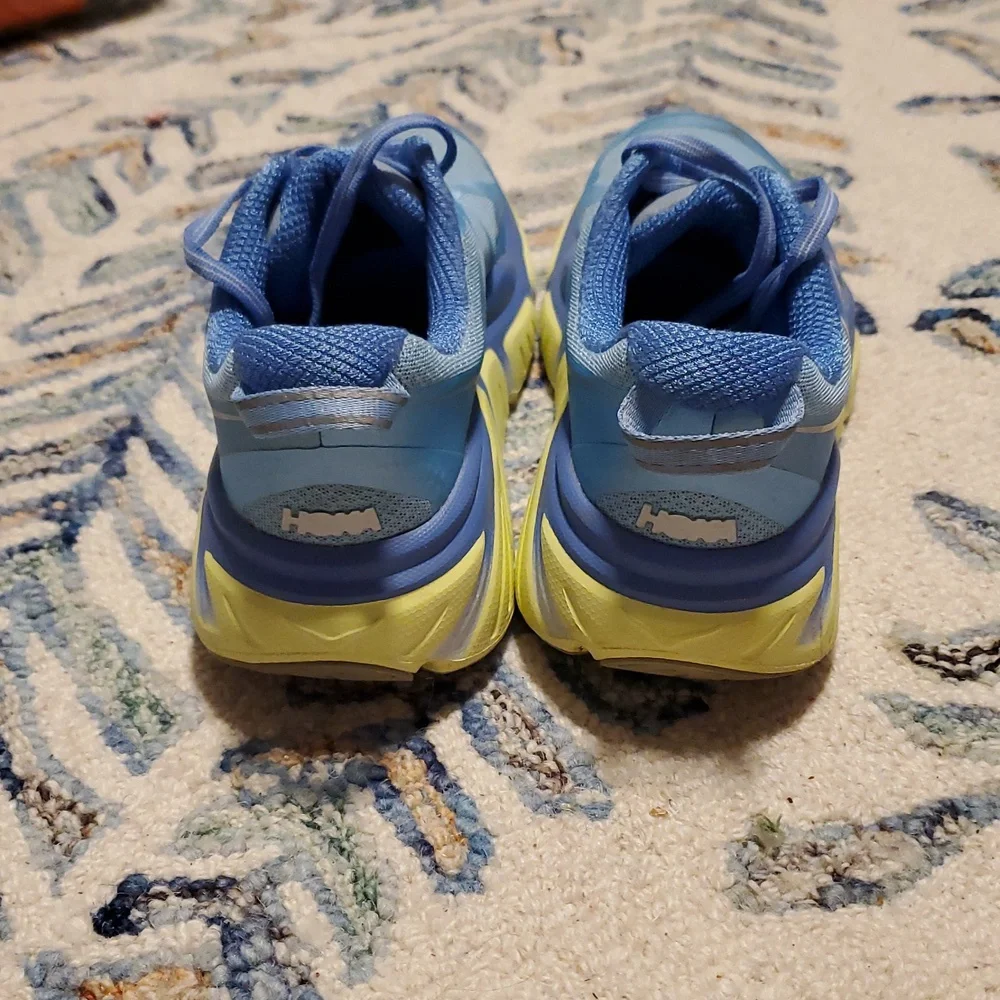 Hoka One One Blue Yellow Running Shoes | Size 7.5 - Picture 4 of 8